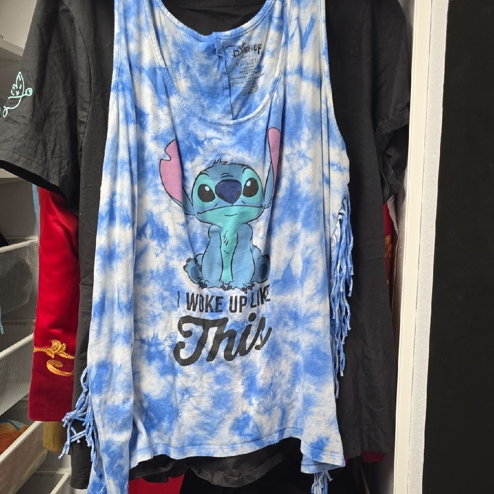 Disney Blue Stitch Tie-Dye Tank Top